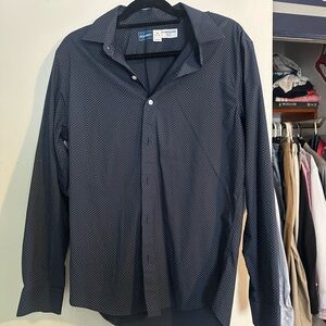 Old Navy Men's Dark Blue Geometric Shirt